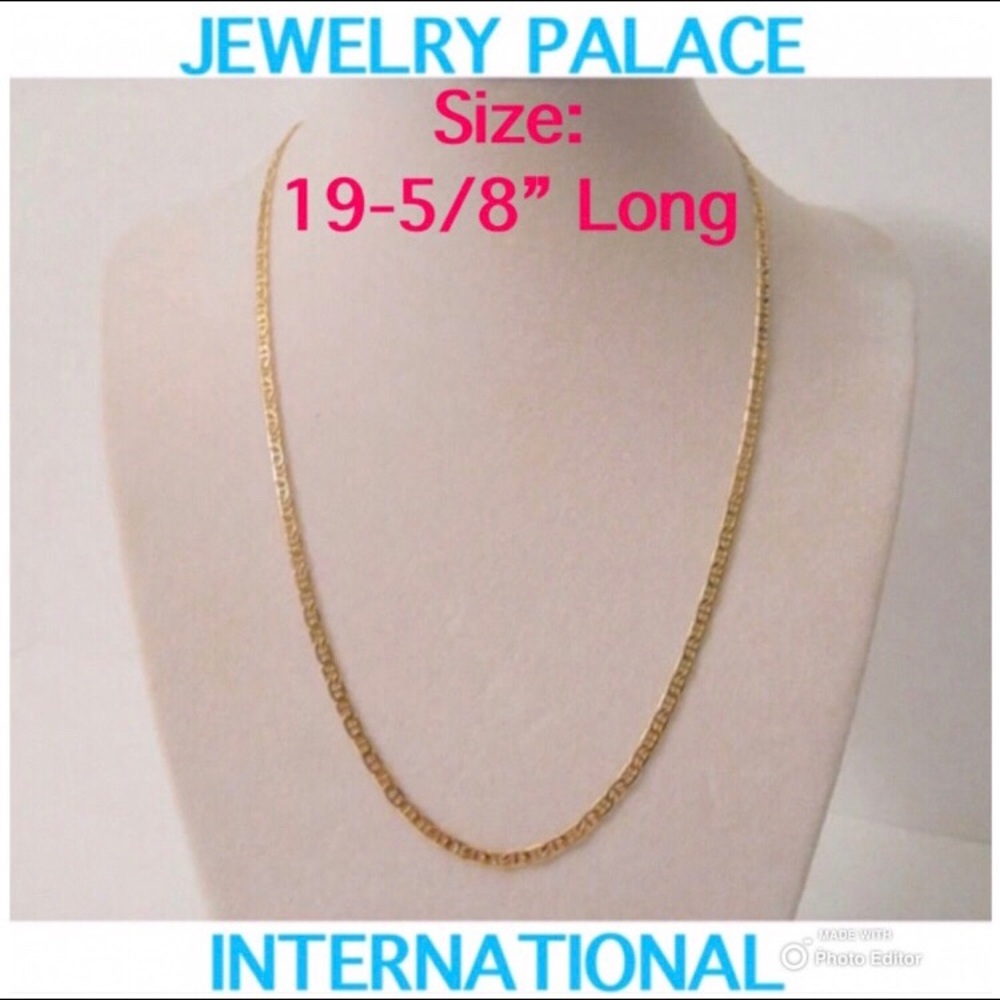 🆕14K Gold Filled Flat Mariner Unisex Necklace